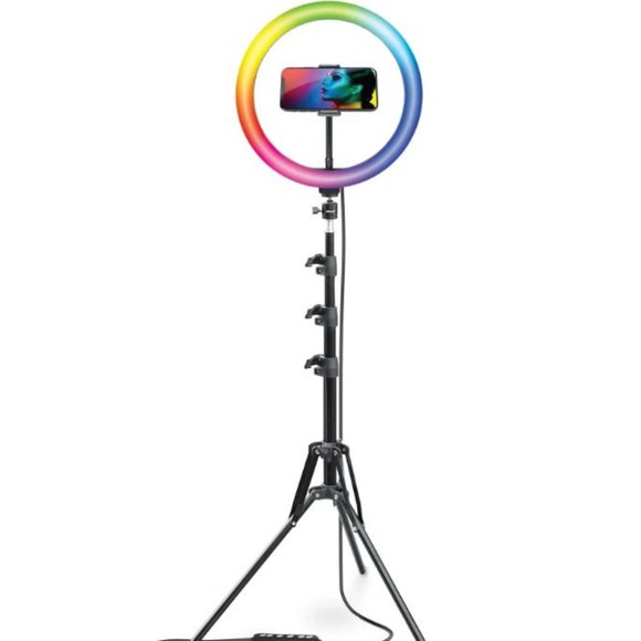 Bower 12-inch LED RGB Ring Light Studio Kit with Special Effects; Black - Picture 2 of 5